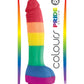 Colours Pride Edition Silicone Dildo - Multicolor/Rainbow - 8in