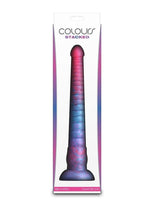 Load image into Gallery viewer, Colours Stacked Silicone Dildo - Blue/Pink - 12in