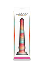 Load image into Gallery viewer, Colours Stacked Silicone Dildo - Gold/Red - 9in