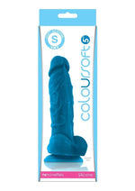 Load image into Gallery viewer, Coloursoft Silicone Dildo - Blue - 5in
