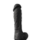 Coloursoft Silicone Dildo - Black - 8in