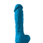 Coloursoft Silicone Dildo - Blue - 8in