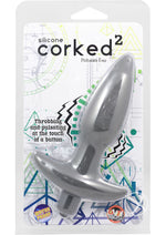 Load image into Gallery viewer, Corked 2 Silicone Anal Plug - Charcoal/Grey - Medium