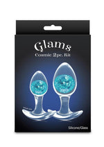 Load image into Gallery viewer, Cosmic Glams Silicone Anal Plug Kit - Blue - 2pc/Set