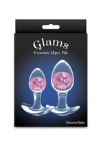 Load image into Gallery viewer, Cosmic Glams Silicone Anal Plug Kit - Pink - 2pc/Set
