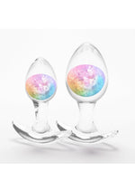 Load image into Gallery viewer, Cosmic Glams Silicone Anal Plug Kit - Multicolor/Rainbow - 2pc/Set