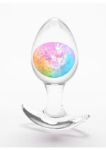 Load image into Gallery viewer, Cosmic Glams Silicone Anal Plug - Multicolor/Rainbow - Medium