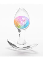 Load image into Gallery viewer, Cosmic Glams Silicone Anal Plug - Multicolor/Rainbow - Small