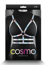 Load image into Gallery viewer, Cosmo Harness Bewitch Chest Harness - Multicolor/Rainbow - Large/XLarge

