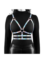 Load image into Gallery viewer, Cosmo Harness Bewitch Chest Harness - Multicolor/Rainbow - Medium/Small
