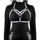 Cosmo Harness Vamp Chest Harness - Multicolor/Rainbow - Large/XLarge