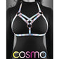 Cosmo Harness Vamp Chest Harness - Multicolor/Rainbow - Large/XLarge