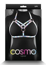 Load image into Gallery viewer, Cosmo Harness Vamp Chest Harness - Multicolor/Rainbow - Medium/Small
