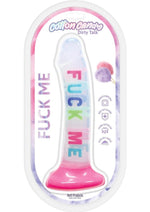 Load image into Gallery viewer, Cotton Candy Dirty Talk Fuck Me Silicone Dildo - Multicolor
