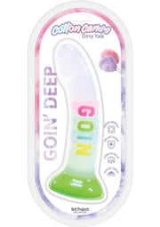 Cotton Candy Dirty Talk Goin Deep Silicone Dildo - Multicolor - 7in