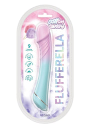Cotton Candy Flufferella Rechargeable Silicone Vibrator - Aqua/Blue/Fuschia/Pink