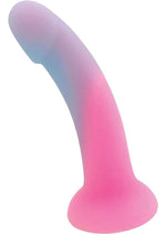 Load image into Gallery viewer, Cotton Candy Pound Cake Rechargeable Silicone Dong - Aqua/Blue/Fuschia/Pink