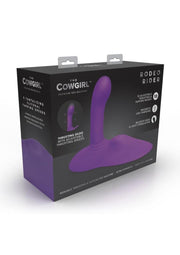 Cowgirl Rodeo Rider Silicone Rechargeable G-Spot Thrusting Grinding and Tapping Dildo - Purple