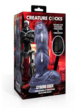 Load image into Gallery viewer, Creature Cock Thrusting and Vibrating Rechargeable Silicone Dildo - Gray/Grey