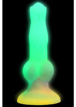 Load image into Gallery viewer, Creature Cocks Astro Cock Vibrating Glow In The Dark Silicone Dildo