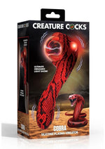 Load image into Gallery viewer, Creature Cocks Cobra Rechargeable Silicone Plasma Vibrator - Black/Red
