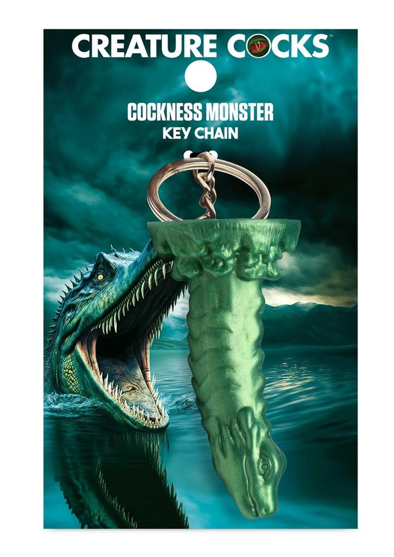 Creature Cocks Cockness Monster Keychain - Green/Metal