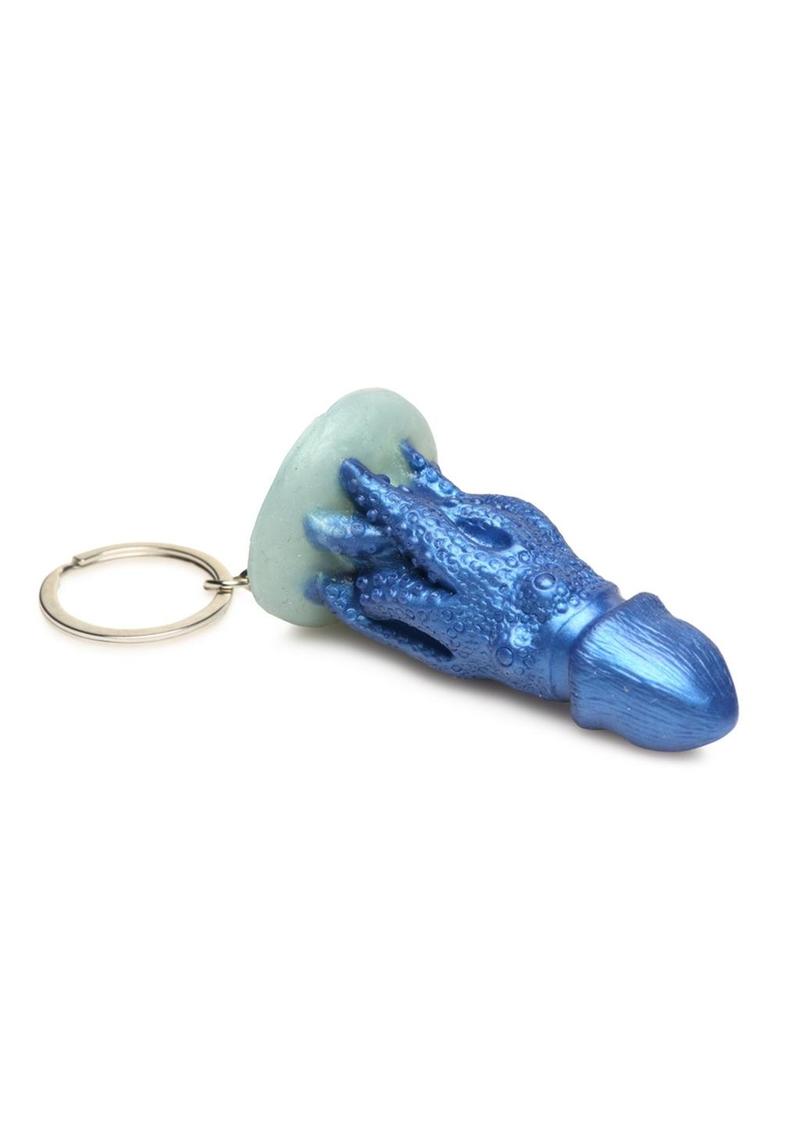 Creature Cocks Cocktopus Keychain - Blue/Metal