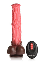 Load image into Gallery viewer, Creature Cocks Deluxe Centaur Thrusting and Vibrating Rechargeable Silicone Dildo - Brown/Pink