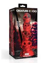Load image into Gallery viewer, Creature Cocks Doom Silicone Dildo - Black/Red
