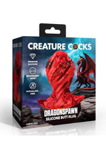 Load image into Gallery viewer, Creature Cocks Dragonspawn Silicone Butt Plug - Red - Large