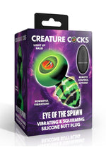 Load image into Gallery viewer, Creature Cocks Eye Of The Spawn Rechargeable Silicone Vibrating and Squirming Butt Plug with Remote - Green