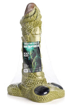 Load image into Gallery viewer, Creature Cocks Giant Swamp Monster Scaly Silicone Dildo - Black/Brown/Green