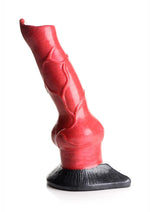 Load image into Gallery viewer, Creature Cocks Hell-Hound Canine Penis Silicone Dildo - Black/Red - 7.5in
