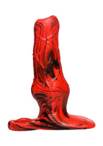 Load image into Gallery viewer, Creature Cocks Hell Hound Silicone Penis Enhancer - Black/Red
