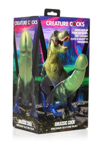 Load image into Gallery viewer, Creature Cocks Jurassic Dock Dinosaur Silicone Dildo - Blue/Green