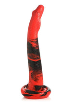Load image into Gallery viewer, Creature Cocks King Cobra Long Silicone Dildo - Black/Red - Large - 14in