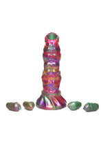 Load image into Gallery viewer, Creature Cocks Larva Silicone Ovipositor Dildo with Eggs - Multicolor

