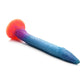 Creature Cocks Makara Glow In The Dark Silicone Snake Dildo - Orange/Purple/Blue Glitter