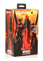 Load image into Gallery viewer, Creature Cocks Mephisto Silicone Dildo - Black/Red
