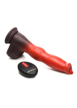 Load image into Gallery viewer, Creature Cocks Ramming Hound Thrusting and Vibrating Rechargeable Silicone Dildo - Brown/Red