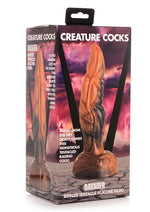 Load image into Gallery viewer, Creature Cocks Ravager Rippled Tentacled Monster Silicone Dildo - Brown/Orange/Red
