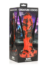 Load image into Gallery viewer, Creature Cocks Reaper Silicone Dildo - Black/Red
