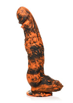 Load image into Gallery viewer, Creature Cocks Sabretooth Silicone Dildo - Black/Orange
