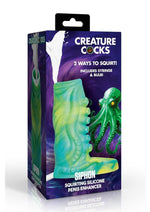 Load image into Gallery viewer, Creature Cocks Tentacle Squirting Silicone Penis Enhancer - Green/Yellow
