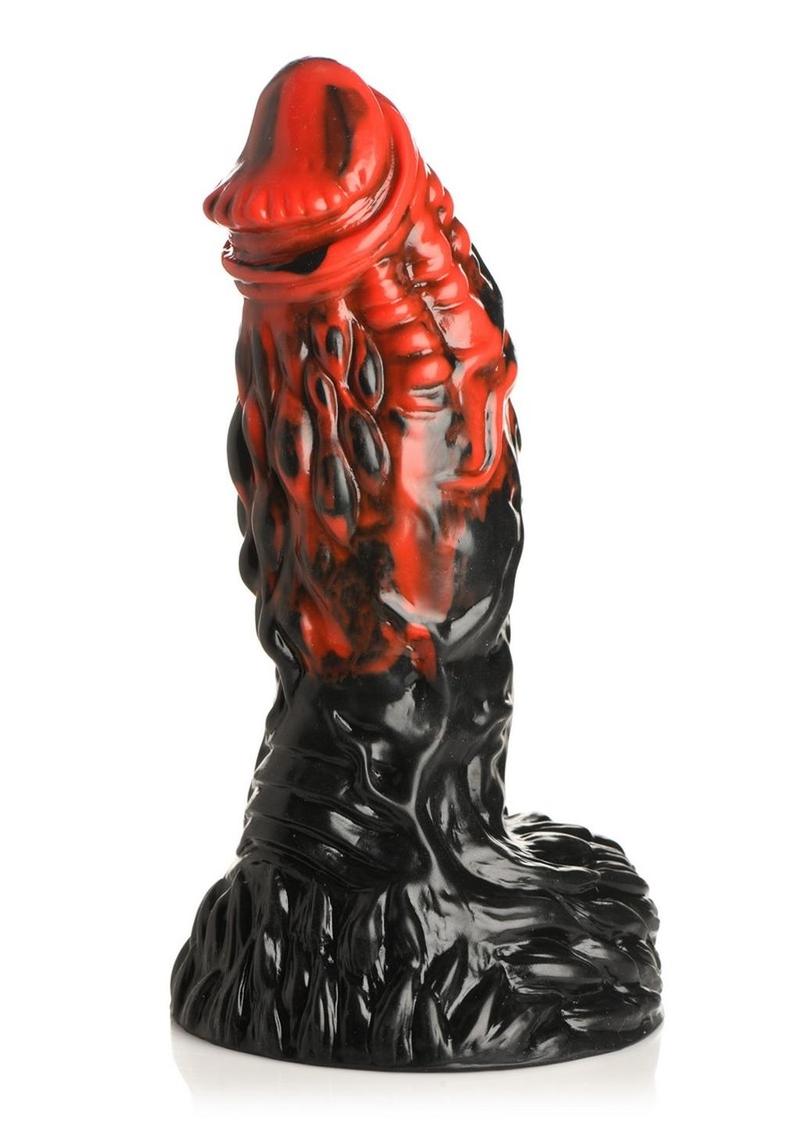 Creature Cocks Vulcan Silicone Dildo - Black/Red