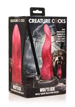 Load image into Gallery viewer, Creature Cocks Wolf's Lick Wolf Maw Silicone Dildo - Black/Red