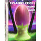 Creature Cocks Xeno Egg Glow In The Dark Silicone Egg - Glow In The Dark/Green/Pink - XLarge