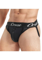 Load image into Gallery viewer, Cruze Buckle Up Zipper Jockstrap - Black - Large/XLarge