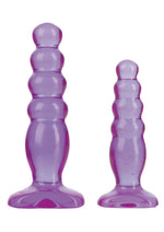 Load image into Gallery viewer, Crystal Jellies Anal Delight Trainer - Purple - Large/Small - 2 Piece Kit