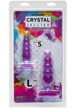 Load image into Gallery viewer, Crystal Jellies Anal Delight Trainer - Purple - Large/Small - 2 Piece Kit